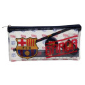Estuche Portatodo Transparente con Material Fc Barcelona