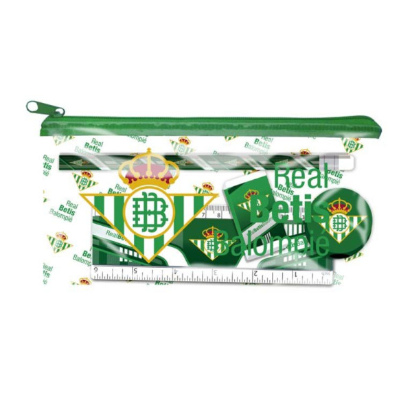 Estuche Portatodo Transparente con Material Real Betis