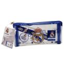 Estuche Portatodo Transparente Con Material Real Madrid