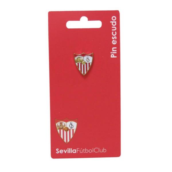 Pin de metal Sevilla Futbol Club con forma de escudo
