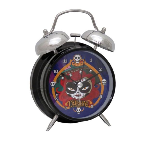 Reloj despertador de metal Catrinas Mariola