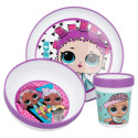 Set de Menaje Antideslizante LOL Surprise 3 Piezas