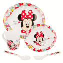 Set de Menaje Para Microondas Bebé Minnie Mouse Bows 5 Piezas