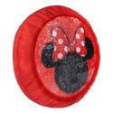 Cojín Minnie Mouse con Lentejuelas Redondo Rojo 30x30