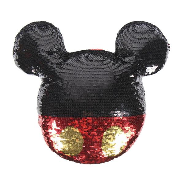 Cojín Mickey Mouse Con Lentejuelas Head 30X30