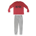 Pijama Invierno AC/DC Hombre Rojo