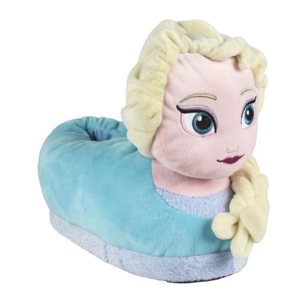 Zapatillas De Casa 3D Frozen Elsa Niña Azules
