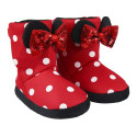 Zapatillas de Casa Bota Minnie Mouse Niña Rojas Lunares