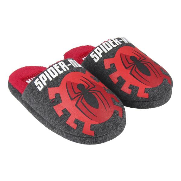 Zapatillas De Casa Spiderman Niño Grises