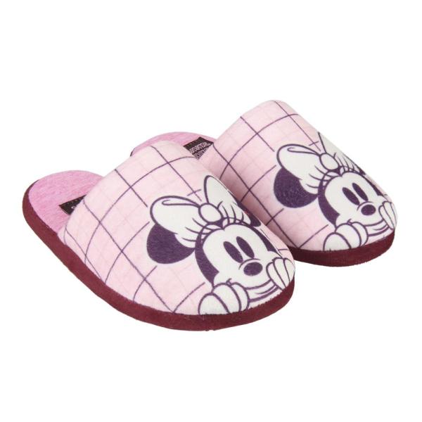 Zapatillas De Casa Minnie Mouse Niña Rosas A Cuadros