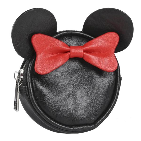 Monedero Redondo 3D Minnie Mouse Negro
