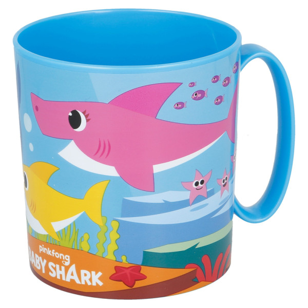 Taza Baby Shark de Plástico Para Microondas 350 ML