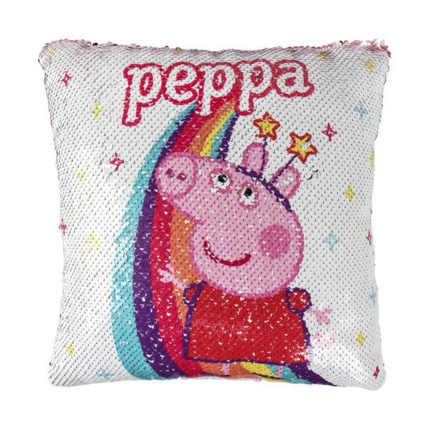Cojín Peppa Pig con Lentejuelas 30x30