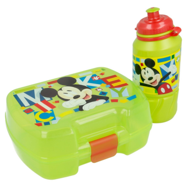 Set Sandwichera con Botella Mickey Mouse Watercolors