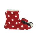 Zapatillas De Casa Bota Minnie Mouse Niña Rojas Lacitos