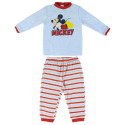 Pijama Invierno Mickey Mouse Bebé Velour Rayas