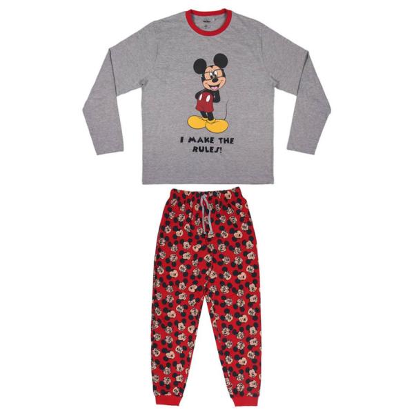 Pijama Invierno Mickey Mouse Hombre Gris I Make The Rules