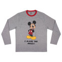 Pijama Invierno Mickey Mouse Hombre Gris I Make The Rules