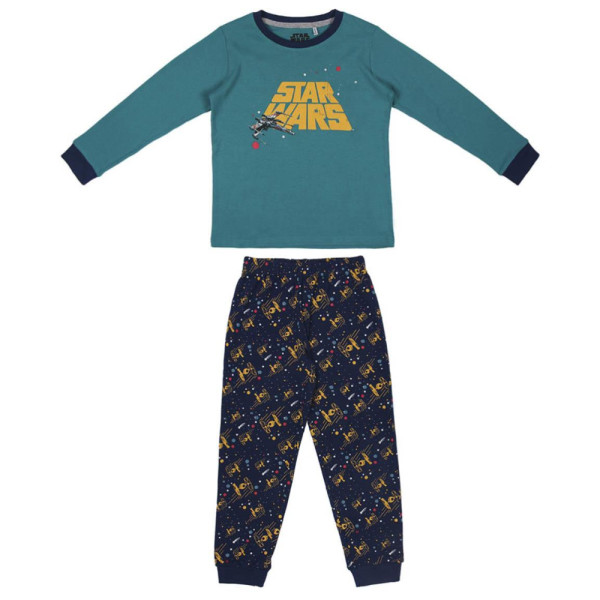 Pijama Invierno Star Wars Niño Turquesa
