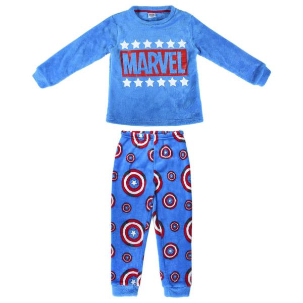 Pijama Invierno Capitán América Niño Coralina Azul