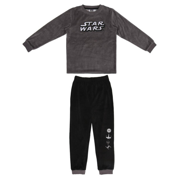 Pijama Invierno Star Wars Niño Gris Velour