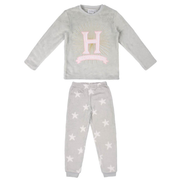 Pijama Invierno Harry Potter Niña Coralina Gris
