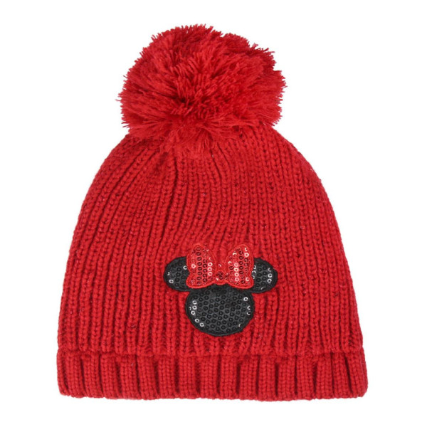 Gorro con Pompón Minnie Mouse Rojo Mujer