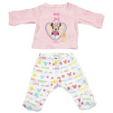 Pijama Invierno Minnie Mouse Bebé Rosa Lazos