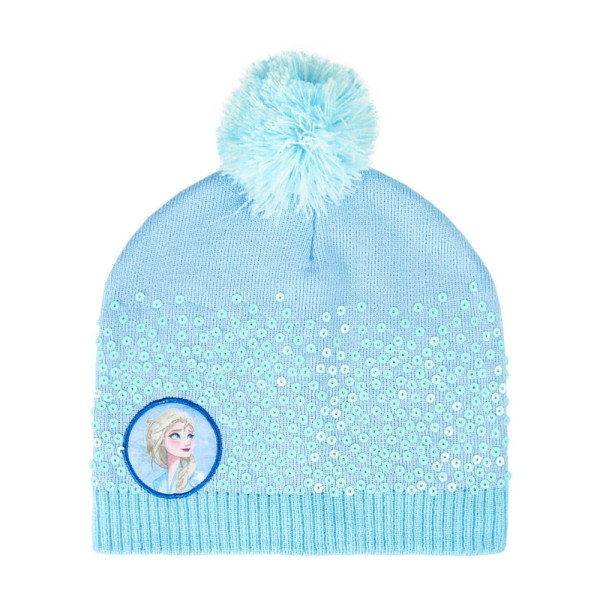 Gorro con Pompón Frozen 2 Azul con Lentejuelas Niña