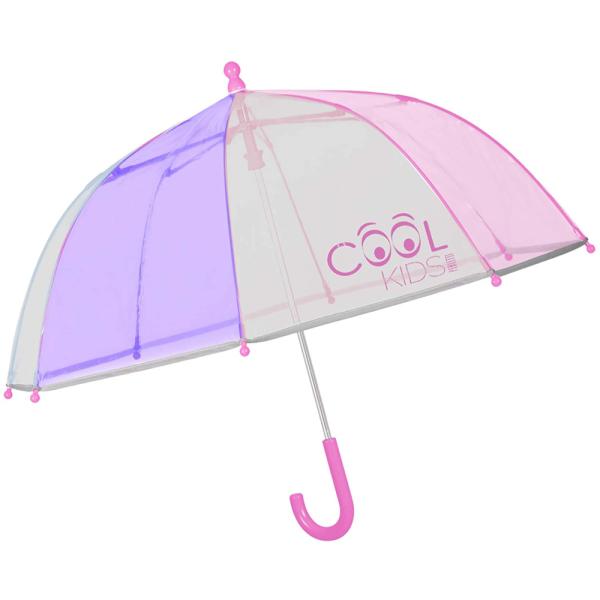 Paraguas Perletti Transparente Cool Kids Colores