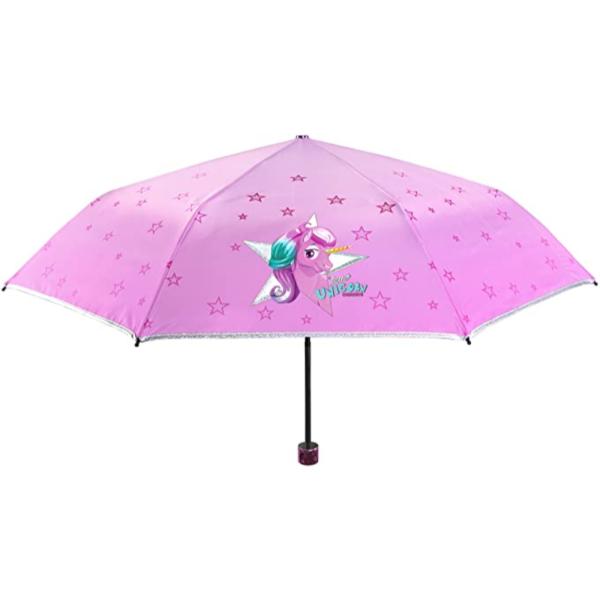 Paraguas Plegable Perletti Cool Kids Unicornio