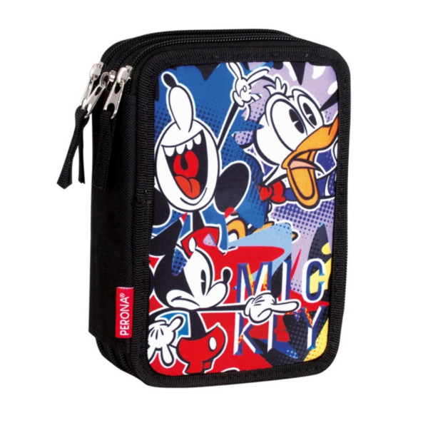 Plumier Triple Mickey Mouse Negro