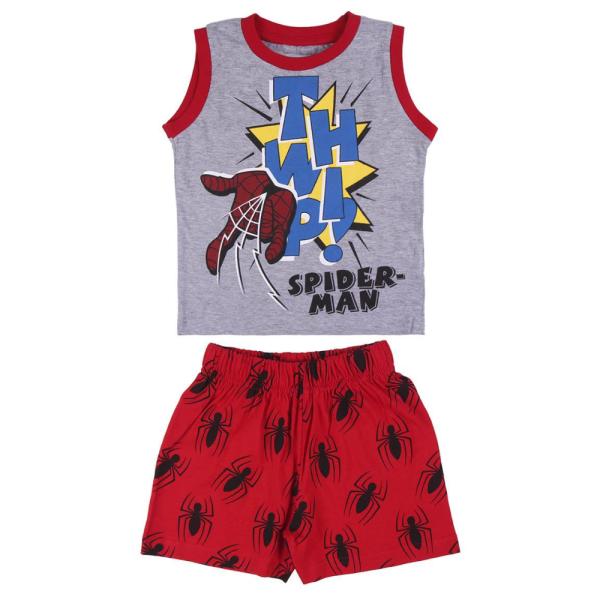 Pijama Verano Spiderman Niño Rojo