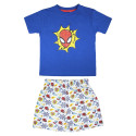 Pijama Verano Spiderman Comic Niño Azul