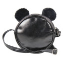 Bolso Bandolera Mickey Mouse Negro Redondo con Lentejuelas