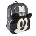 Mochila Lifestyle Mickey Mouse Con Lentejuelas Gris