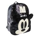 Mochila Lifestyle Mickey Mouse Con Lentejuelas Gris