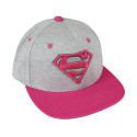 Gorra Superman Gris y Fucsia Adulto