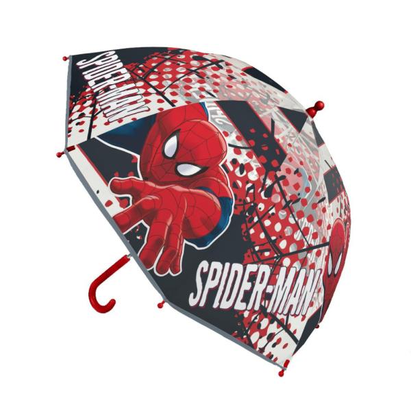 Paraguas Transparente Spiderman Lunares