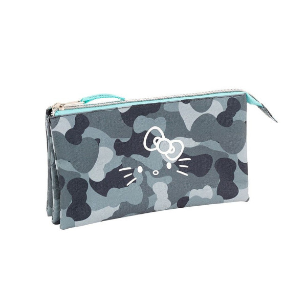 Estuche Portatodo Triple Hello Kitty Camo