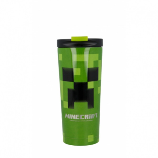 Vaso Termo de Acero Inoxidable Minecraft 425 ML
