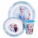 Set De Menaje Para Microondas Frozen 2 Blue Forest 3 Piezas