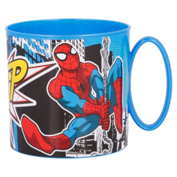 Taza Spiderman Streets de Plástico Para Microondas 265 ML