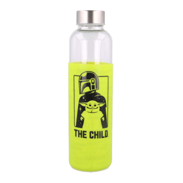 Botella de Cristal con Funda de Silicona The Mandalorian The Child 585 ML