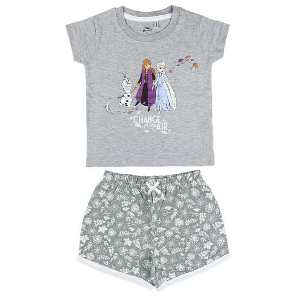 Pijama Verano Frozen 2 Niña Gris