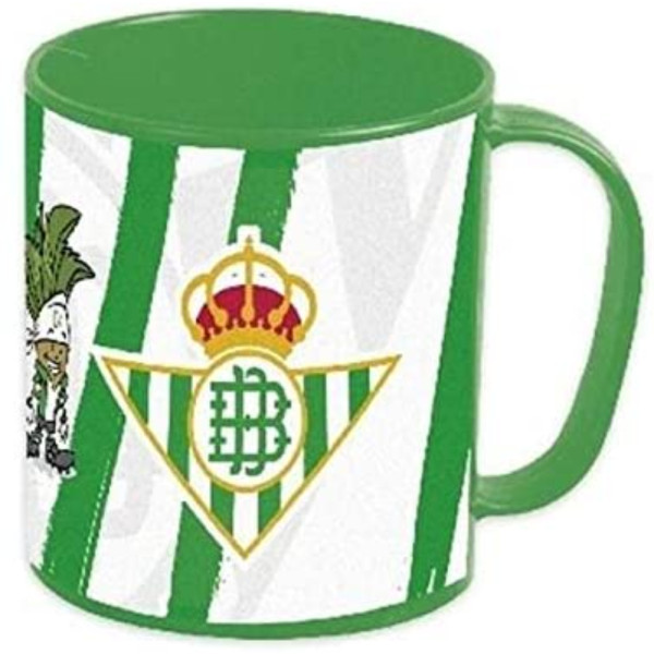 Taza Real Betis Palmerín Plástico Para Microondas 350 ML