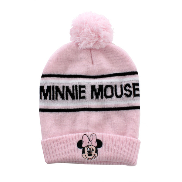 Gorro con Pompón Minnie Mouse Rosa Niña