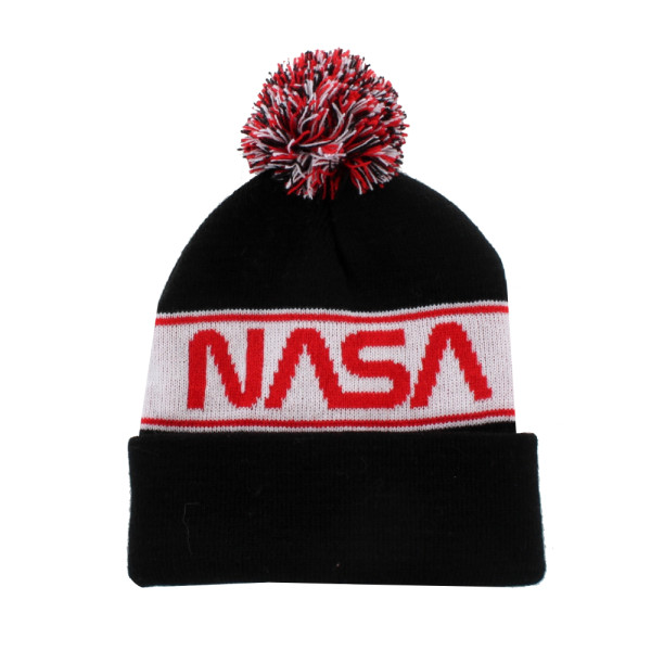 Gorro con Pompón Nasa Logo Rojo Niño