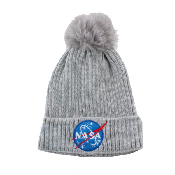 Gorro con Pompón Nasa Gris Niña