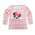 Camiseta De Manga Larga Minnie Mouse Stripes Niña Rosa